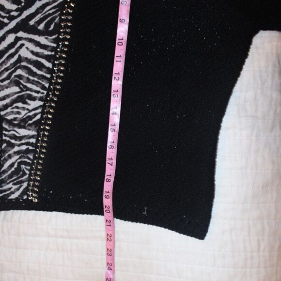 Chicos  Black Zebra Cardigan Sweater Women's XL - Picture 9 of 9